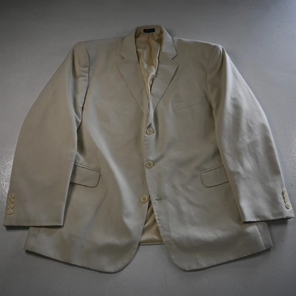 Stafford 48R 36x32 Marfil Blanco Beige Hombre Chaqueta Pantalones Traje Foto 2 de 4