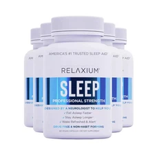 5 Pack Relaxium Sleep Natural Dietary Supplement for Better Sleep - Free Ship