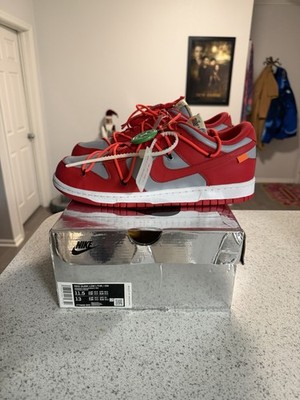 Nike Dunk Low Off-White University Red UNLV CT0856-600 OG ALL Size 11.5 Men s