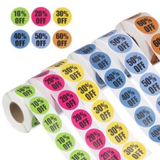 3000Pcs 1 Inch Price Stickers Round Sale Signs Price Marker Sticker, 6 Color