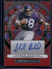 2024 Panini Obsidian Ahmad Rashad Orbital Signatures Red /75 Auto Vikings