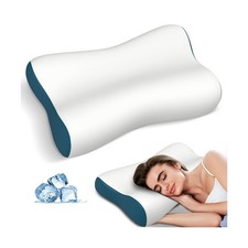 Cervical Neck Pillow for Pain Relief, Contour Memory Foam Pillows for Sleepin...
