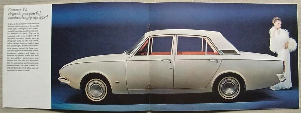 FORD CORSAIR V4 & V4 GT Car Sales Brochure 1967 #153447/6610/60M/DOM - Image 4 of 4