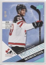 2021 Upper Deck Team Canada Juniors Electric Blue 30/49 Dawson Mercer #PM-4 0pg4