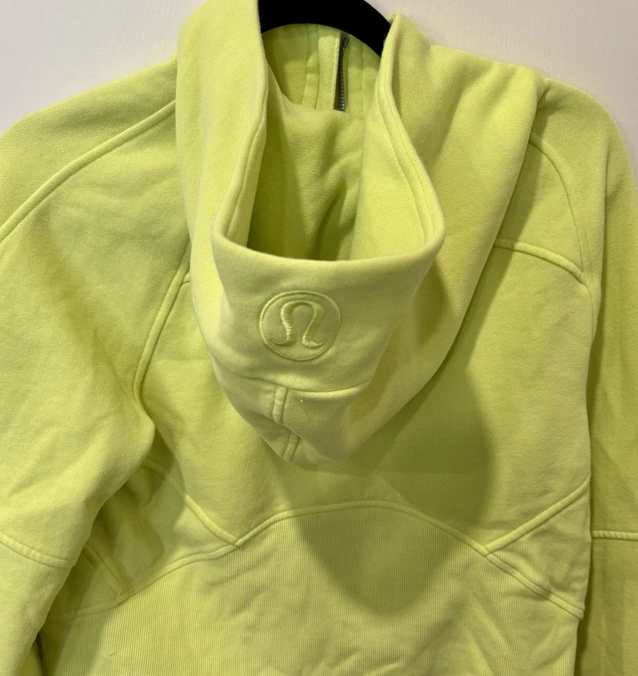 Sudadera con capucha para mujer Lululemon de gran tamaño con media cremallera talla XS/S eléctrica limón neón Foto 3 de 4