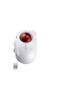 Digio2 Trackball Mouse Small Wireless 5Button Laser Type Index Finger White