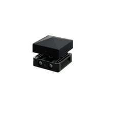 75mm DuraPost Metal Fence Post Cap with Bracket - Black