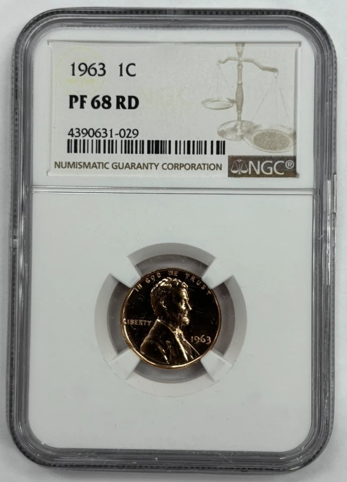 1963 1C, 5C, 10C, 25C, & 50C 5-piece Proof Set NGC PF 68 - Image 2 of 4