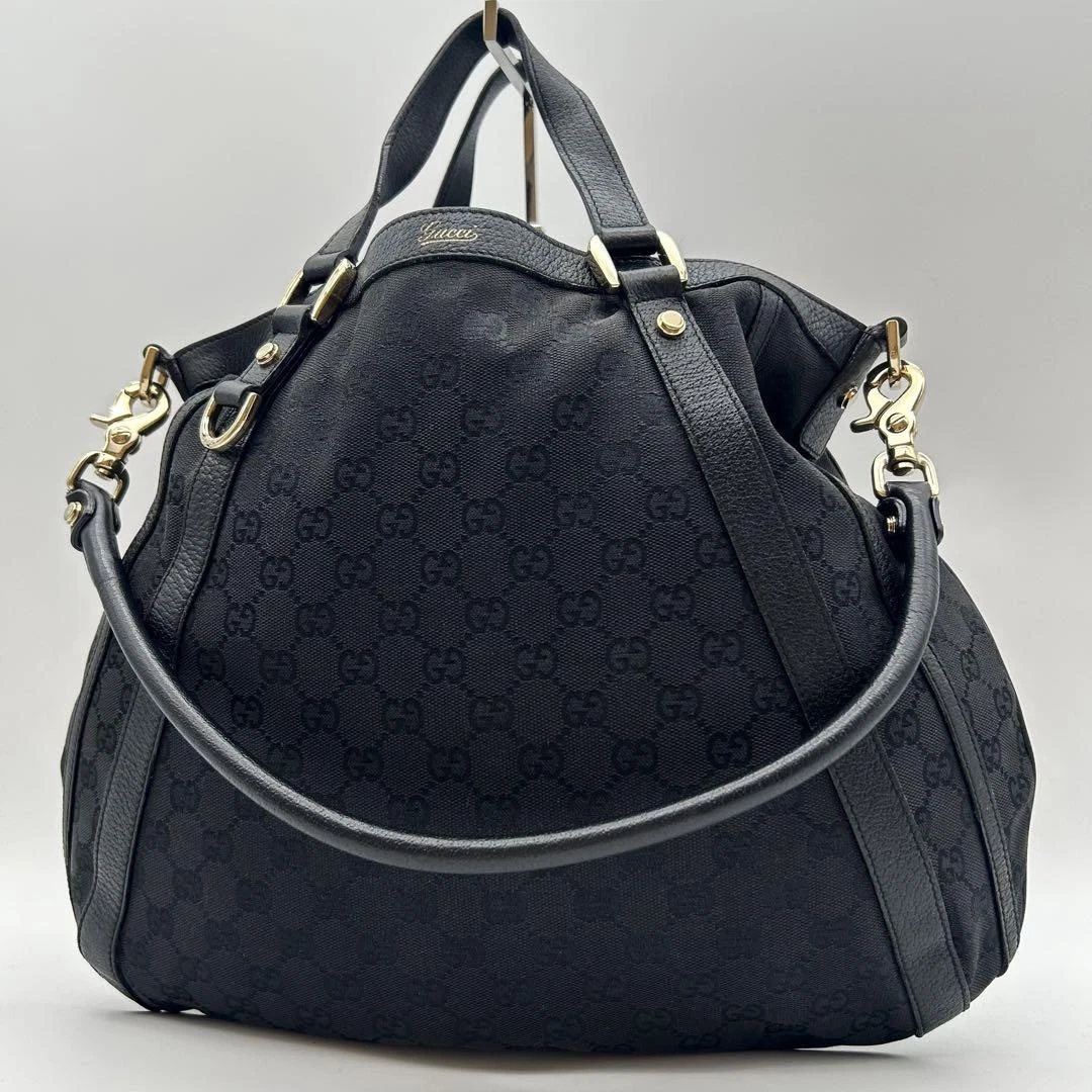 Sac fourre tout Gucci Abby Gg toile 2 voies noir m2_0410