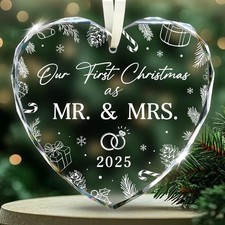Our First Christmas Married Ornament 2025, Wedding Gifts for A Fun-onm-wed-03