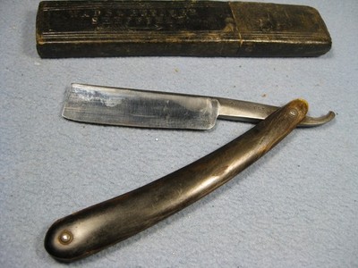 Rare Antique GOESSELE Straight Razor with Box