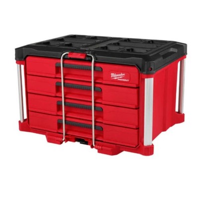 Milwaukee 48-22-8444 PACKOUT 4 Schubladen Werkzeugkiste Schwerlast modulare A...