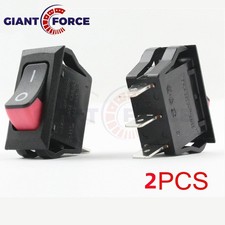 2pcs Canal HB Series Pink Lamp Rocker Switch Power 3 Pins 2 Positions 20A 16A
