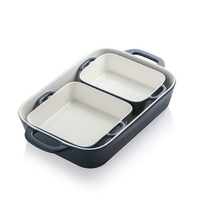 Ceramic Bakeware Set, Rectangular Baking Dish for Cooking, Kitchen, Cake Dinn...