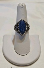 Carolyn Pollack Relios Sodalite Scroll Filigree Sterling 925 8.7Grams Size7 Ring