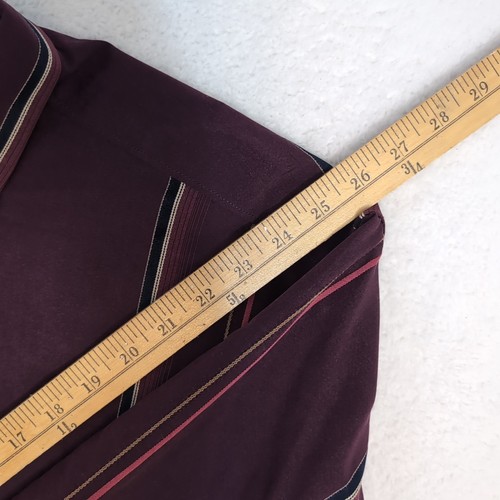 Tommy Bahama Hemd Herren XL Burgunderrot Knopfleiste Langarm Seide Wollmischung - Bild 7 von 8