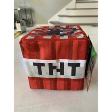 NEW Minecraft TNT Block Plush Toy Factory Stuffed Doll Figure Mojang Game Red