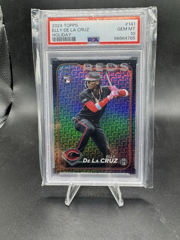 Topps Holiday 2024 Elly De La Cruz Reds Rookie #141 PSA 10 Gem Mint