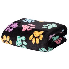 Super Cozy Paw Print Fleece Throw Blanket Soft Warm Plush Lightweight 50x60 R...