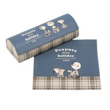 Peanuts Snoopy Glasses Eyeglass Case with Cloth Japan Limited New