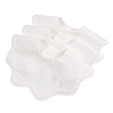 Baby Bandana Bibs White Cotton Drool Bibs for Drooling and Teething Absorbent...