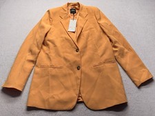 ZARA Orange Oversized Single Breasted Tailored Blazer Jacket Size M Medium NWT