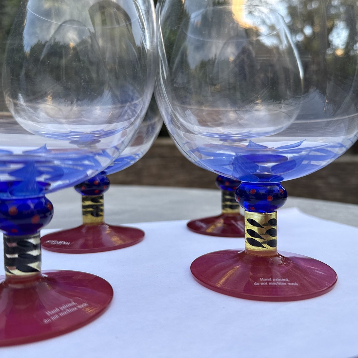 Kosta Boda Ken Done Brandy Glass/Snifter/Wine Goblet Palm Trees