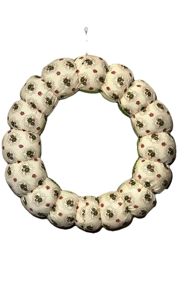 Corona de tela de peluche de Navidad de colección verde/multicolor reversible 11" Foto 2 de 2