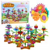 Zestaw Klocki Konstrukcyjne Kwiaty DIY Kreatywny OgróD 148 El. Lean Toys