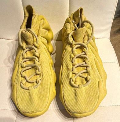 adidas Yeezy 450 Yellow Mens Low Top Lace Up Solid Athletic Sneakers