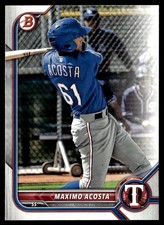 2022 Bowman Prospects Maximo Acosta Texas Rangers #BP-113