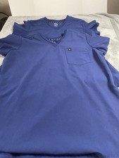 Set Of Two Beyond Scrub Size Medium Blue Tops