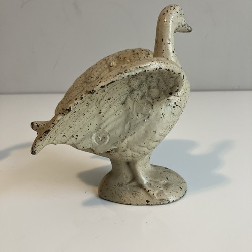 Rare Pair Of Antique Cast Iron Duck Figurines / Architectural / Garden Yard Art - Picture 5 of 10