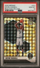 2020-21 Panini Mosaic Devin Vassell Reactive Yellow Rookie Card PSA 10 ???. rookie card picture