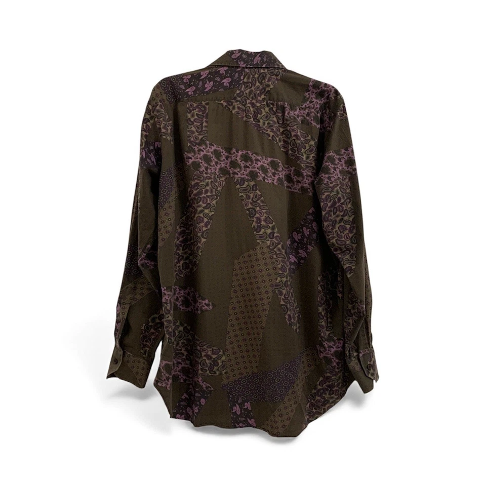 Camisa ETRO Milano Paisley Patchwork Manga Larga Abotonada Algodón Italia 42 Foto 2 de 4