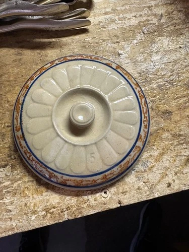 Red Wing Pantry Jar Refridgerator Lid Stoneware Number 5