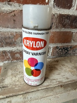 Vintage Can Spray Paint KRYLON HIGH GLOSS VARNISH  garage Hot Rod 7001