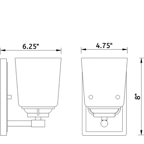 Designers Fountain D291M-WS Stella 8" Tall Wall Sconce - Nickel - Picture 2 of 3