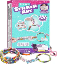DIY Sticky Rolls Bracelet Stickers with Sticky Roll Book, Includes 320Pcs Wea...