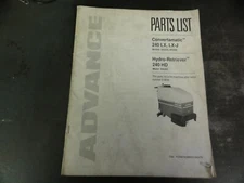 Advance Convertamatic 240 LX LX-J Hydro-Retriever 240 HD  Parts List Manual