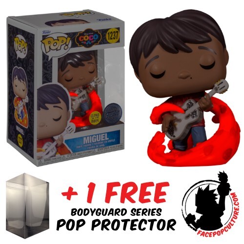 FIGURA DE VINILO FUNKO POP DISNEY COCO MIGUEL CON BRILLO DE GUITARRA #1237 EXCLUSIVA - Imagen 2 de 2