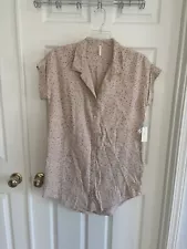 NWT Rylee and Cru Scattered Stars Button Front Dress Petal Pink XS