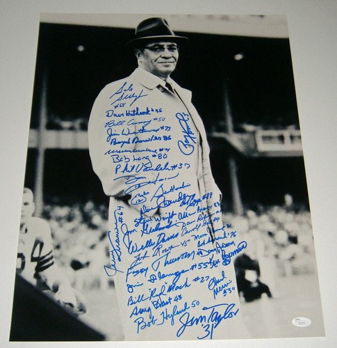 PACKERS Vince Lombardi team signed 16x20 photo 32 AUTOS Taylor Kramer Hornug JSA - Picture 1 of 8