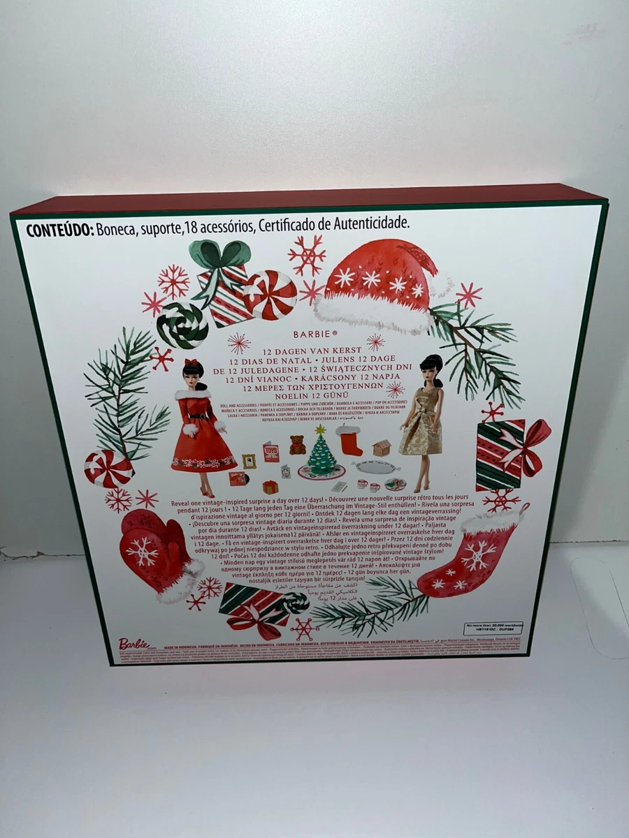COLECCIÓN BARBIE® DE COLECCIÓN 12 DÍAS DE NAVIDAD SORPRESAS NAVIDEÑAS HBY18 MATTEL