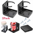 2 X Adjustable Universal Car Van Folding Cup Holder Drink Holders Vehicle Boat