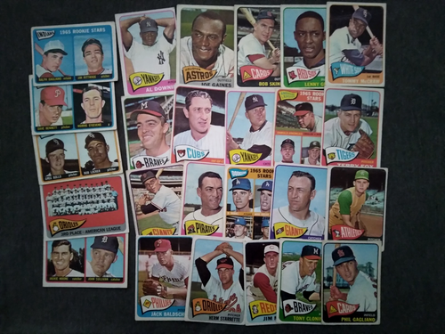 1965 Topps High #501-589 Downing Cloninger Lefebvre Rookie Baseball Lot 25