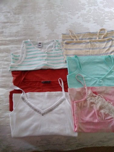 6 camisoles size 10-12 tops Marks spencer mexx vintage&Some new - Picture 2 of 13