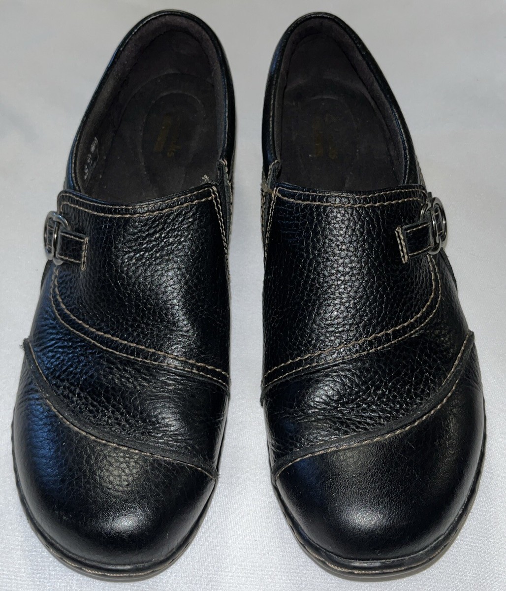 Clarks Collection Ashland Indigo Womens Shoe 10 M Black Leather