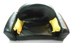 Vintage Faux BLACK LEATHER SOFA COUCH FOR BARBIE/Pillows — photo 2