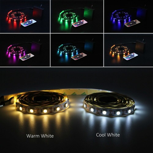 LED Strip Battery Operated Dimmable Waterproof RGB 5V SMD 5050 RF Remote Control - Picture 7 of 15